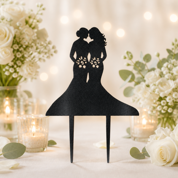 Topper de tarta: dos novias