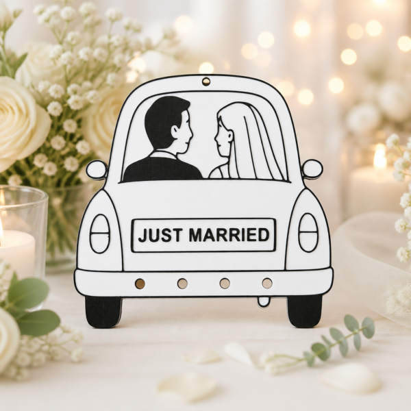 Coche «Just Married» porta-regalo de dinero