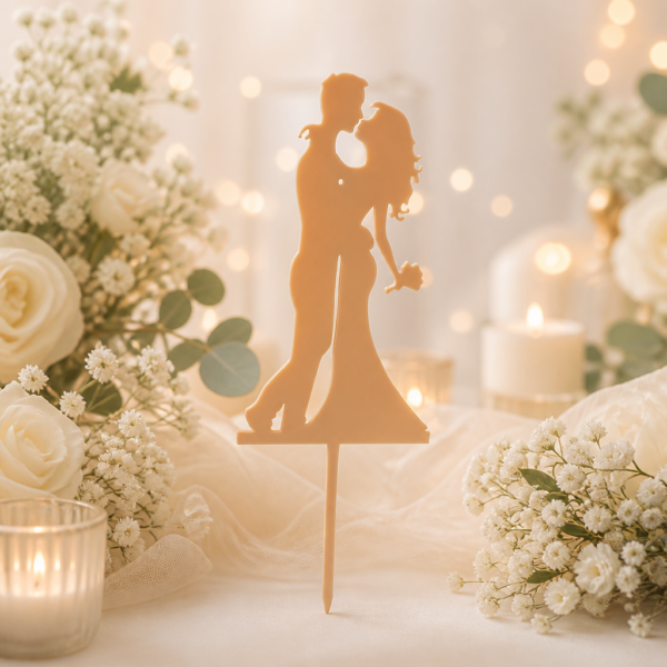 Topper de pareja de novios para tarta