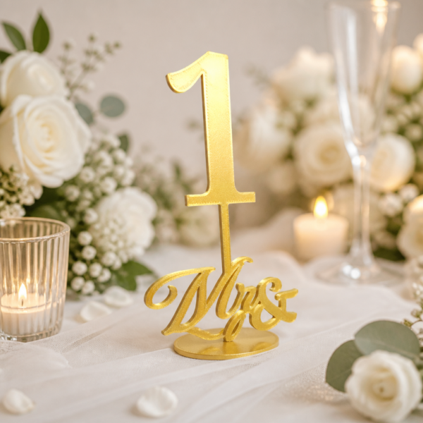 Número de mesa para invitados de boda