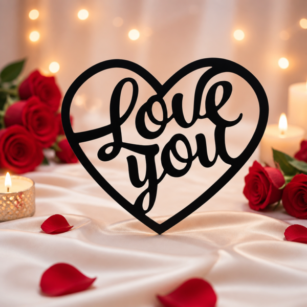 Arte de pared «Te amo» (corazón)