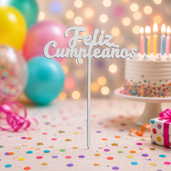 Topper «Feliz cumpleaños» elegante