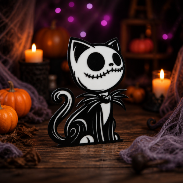 Gato esqueleto decorativo (Halloween)