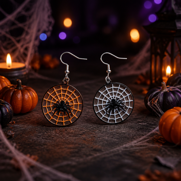 Pendientes de telaraña